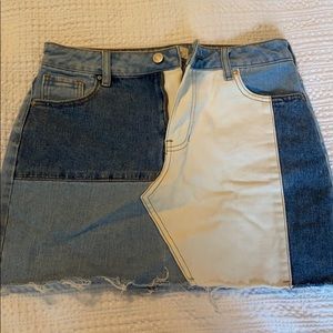 Pacsun Denim Patchwork Jean Skirt